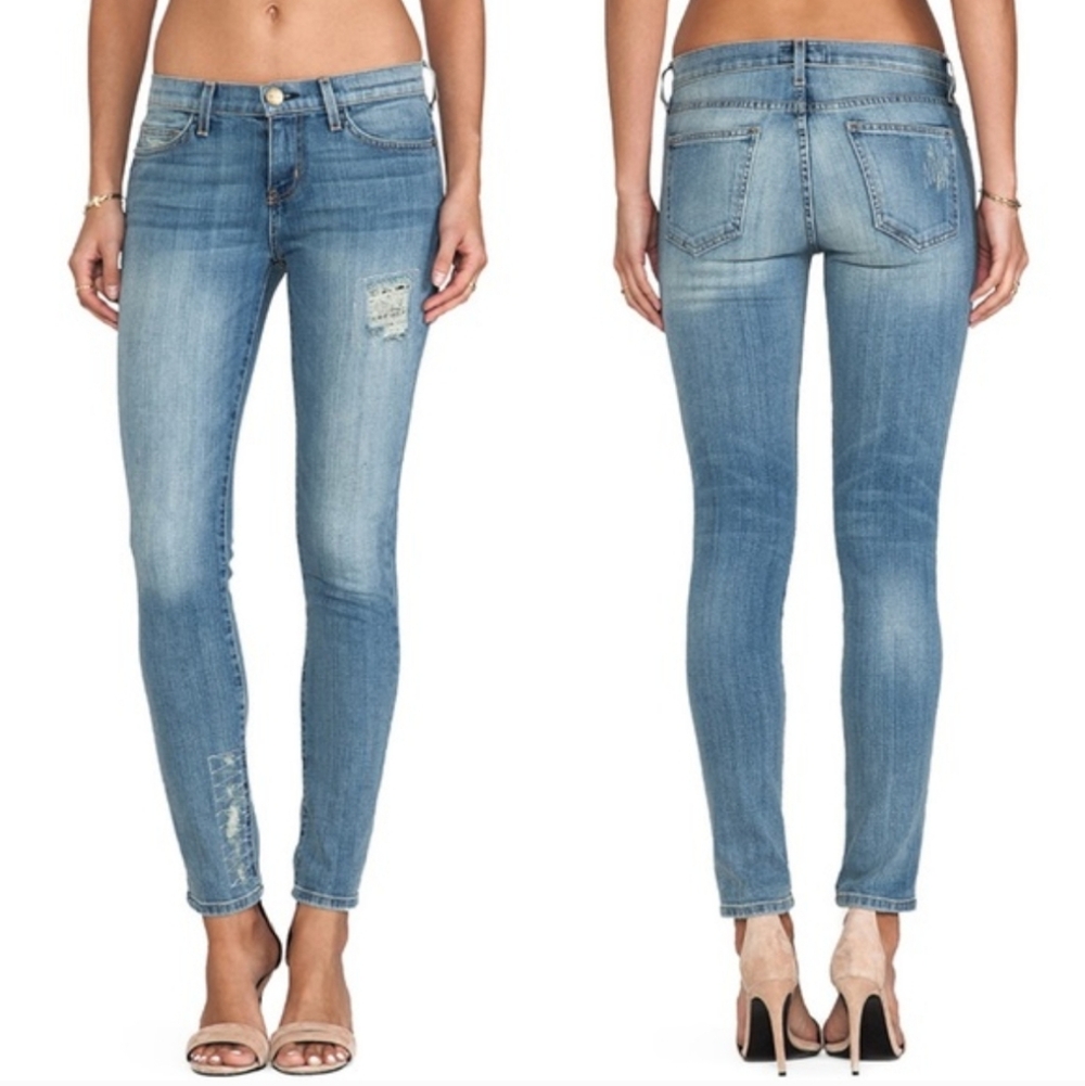Current/Elliott The Ankle Skinny New Love Repair Size 30 Inseam 30" Distressed